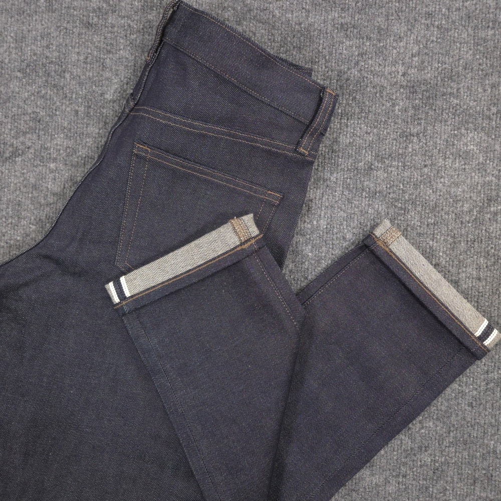 Uniqlo Jeans Mens 29X34 Blue Stretch Selvedge Slim Straight‎ Kaihara Japan Denim